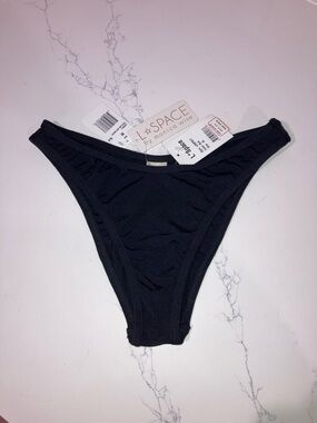 L*Space Black Cheeky Bikini Bottom - size M (NWT)